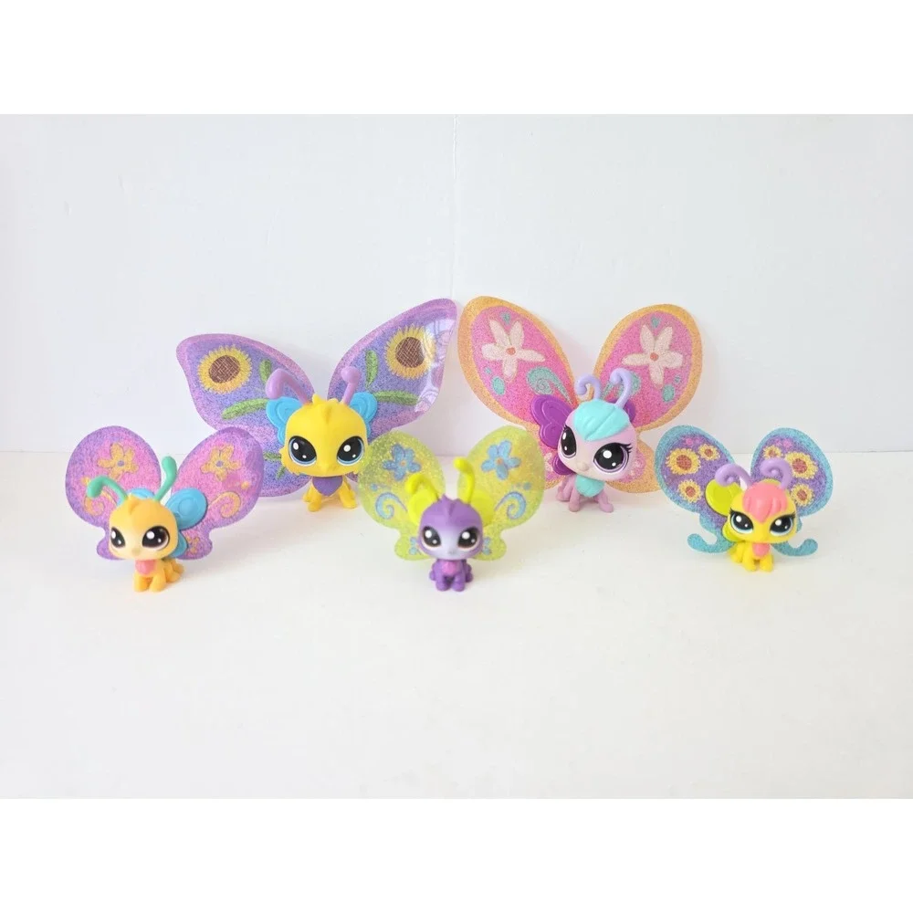 Littlest Pet Shop figure Fancy Flutters butterfly lot of 5 3-67 66 68